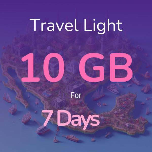 Travel Lite <br> 10GB for 7 Days